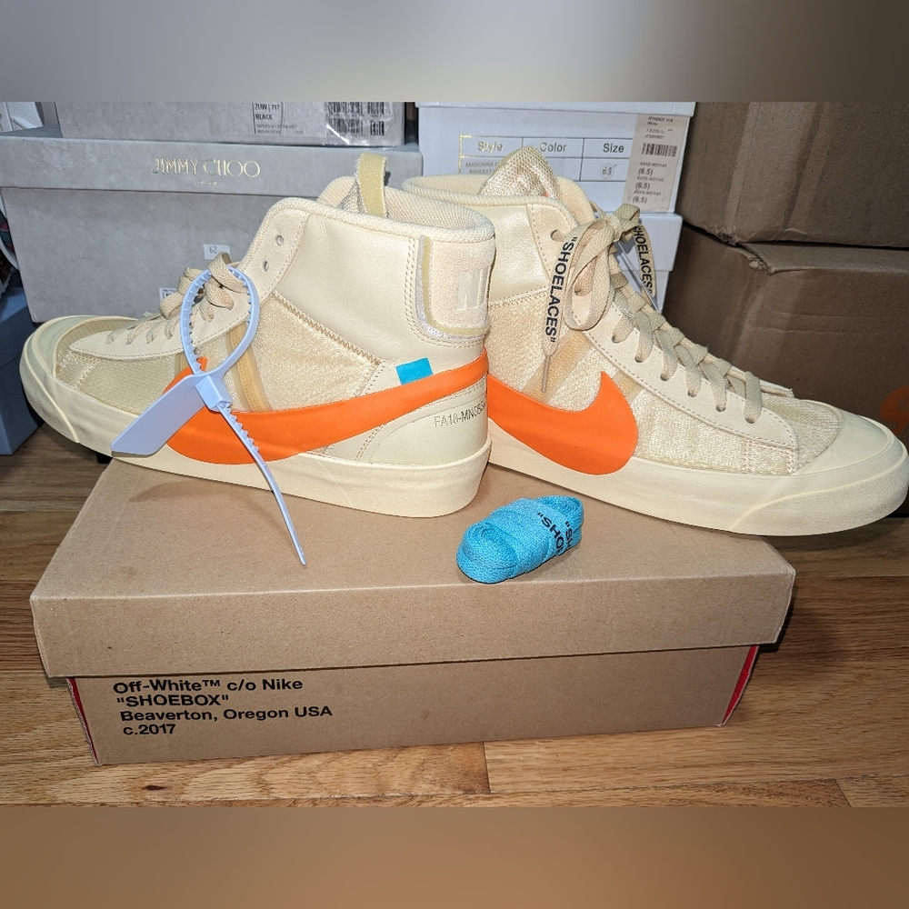 NIB Nike X Off-White The 10: Blazer Mid "All Hallows Eve" Sneakers - Picture 13 of 15